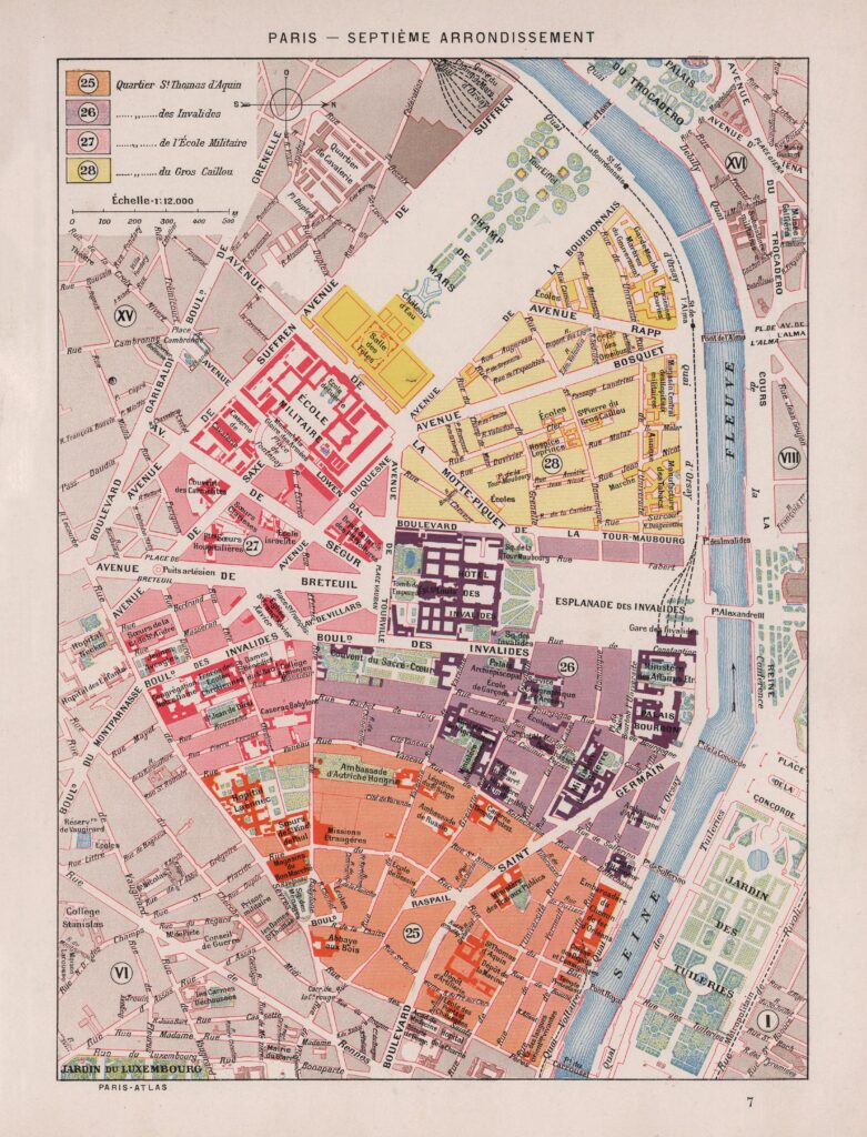 Plan Du 7e Arrondissement De Paris