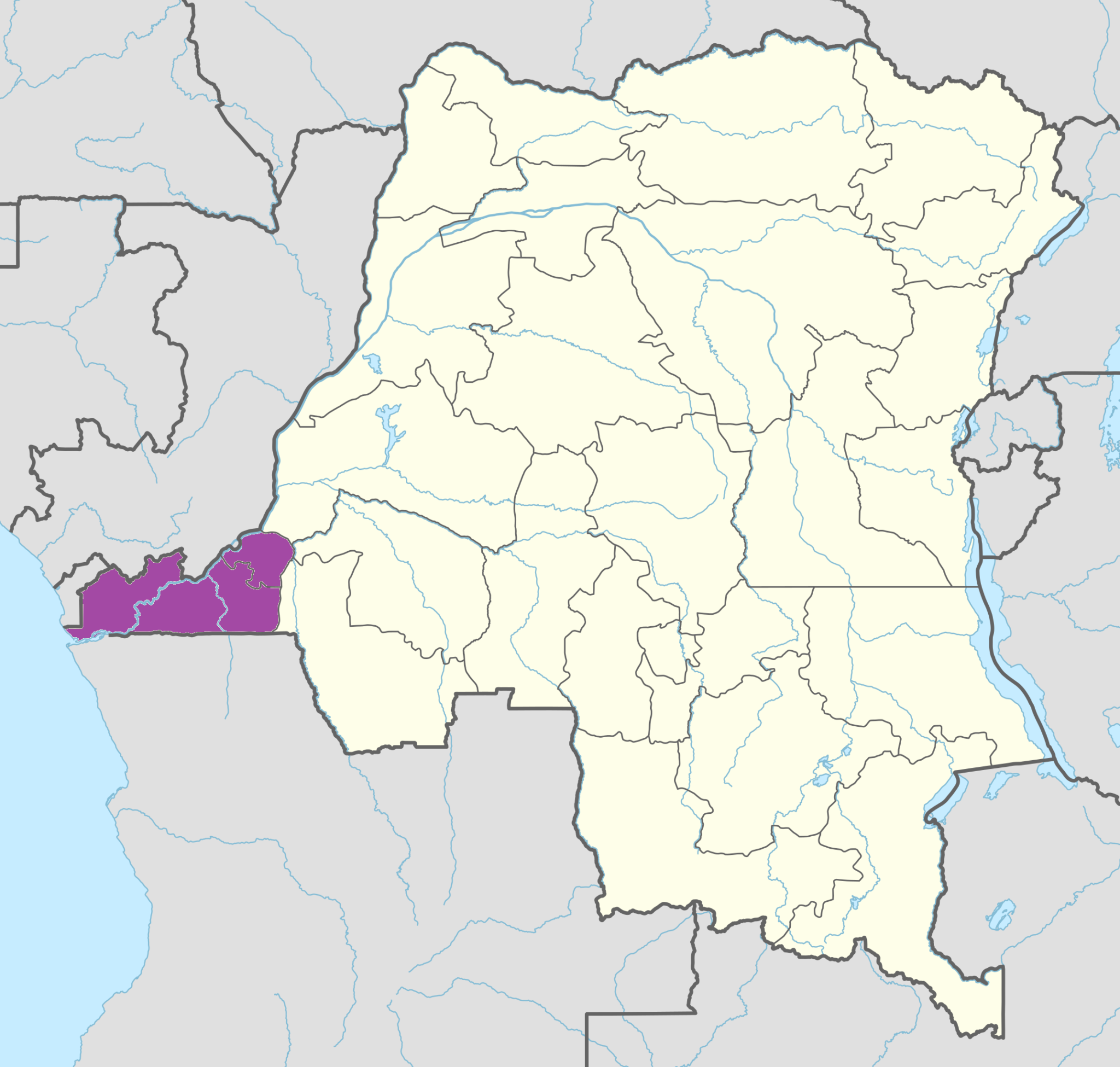 Carte De La Province Du Kongo Central