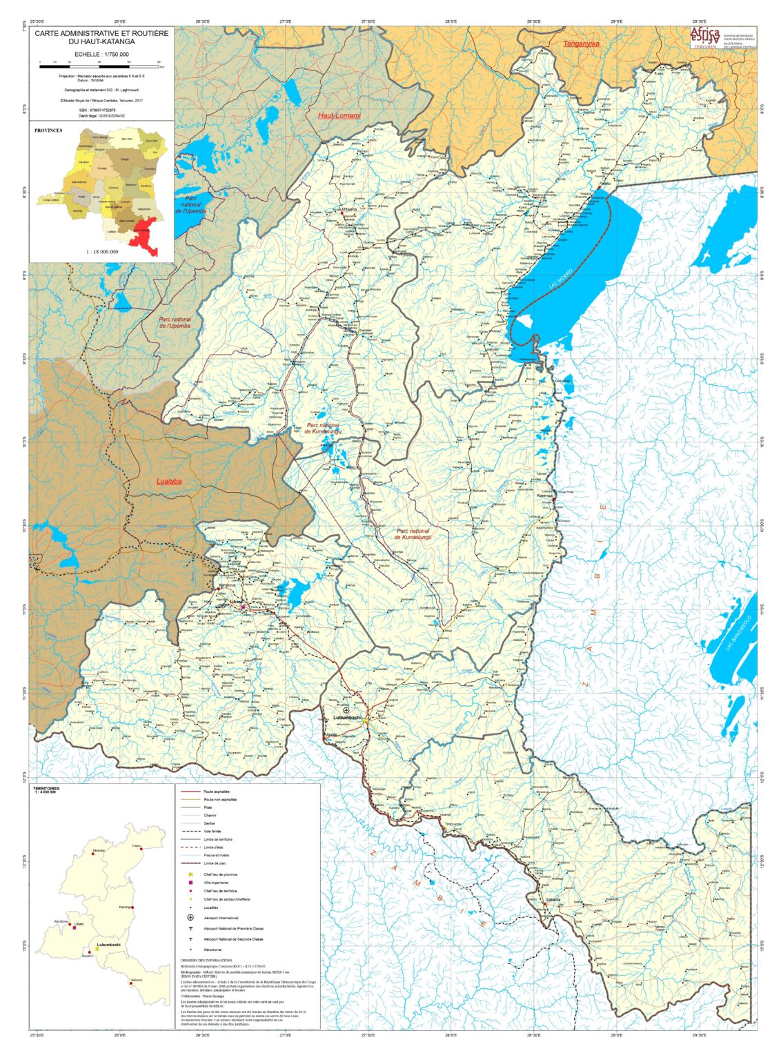 Carte De La Province Du Haut Katanga