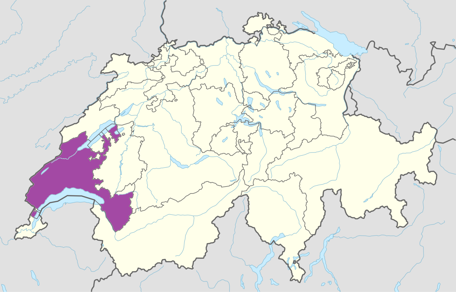 Carte Du Canton De Vaud