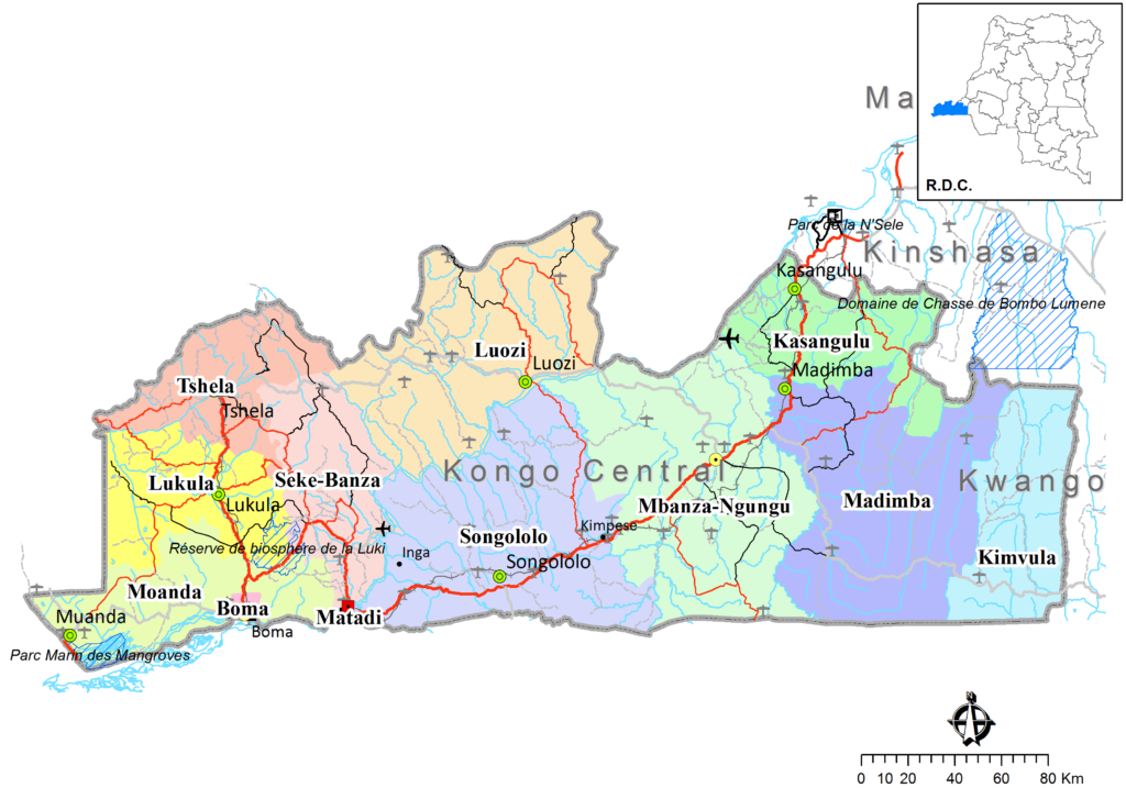 Carte De La Province Du Kongo Central