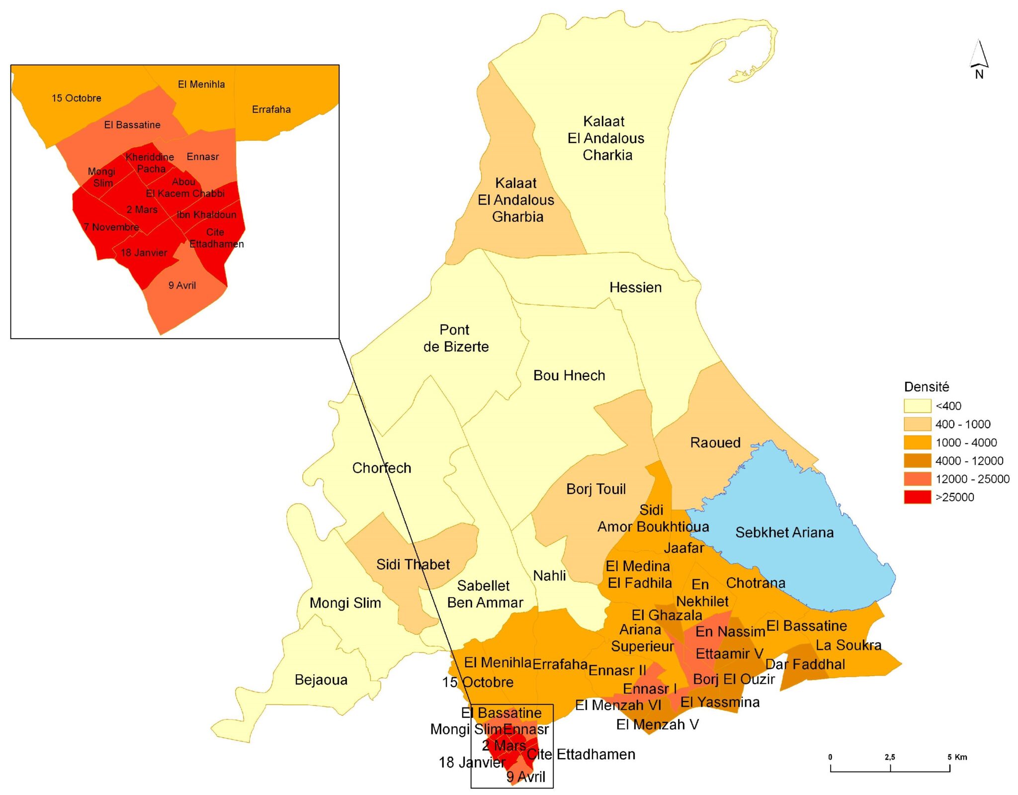 Carte Du Gouvernorat De L Ariana