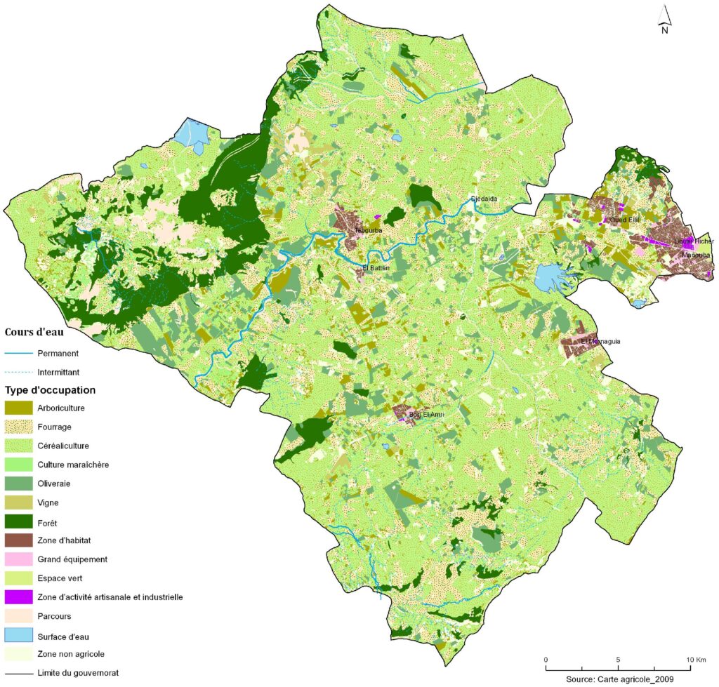 Carte Du Gouvernorat De La Manouba