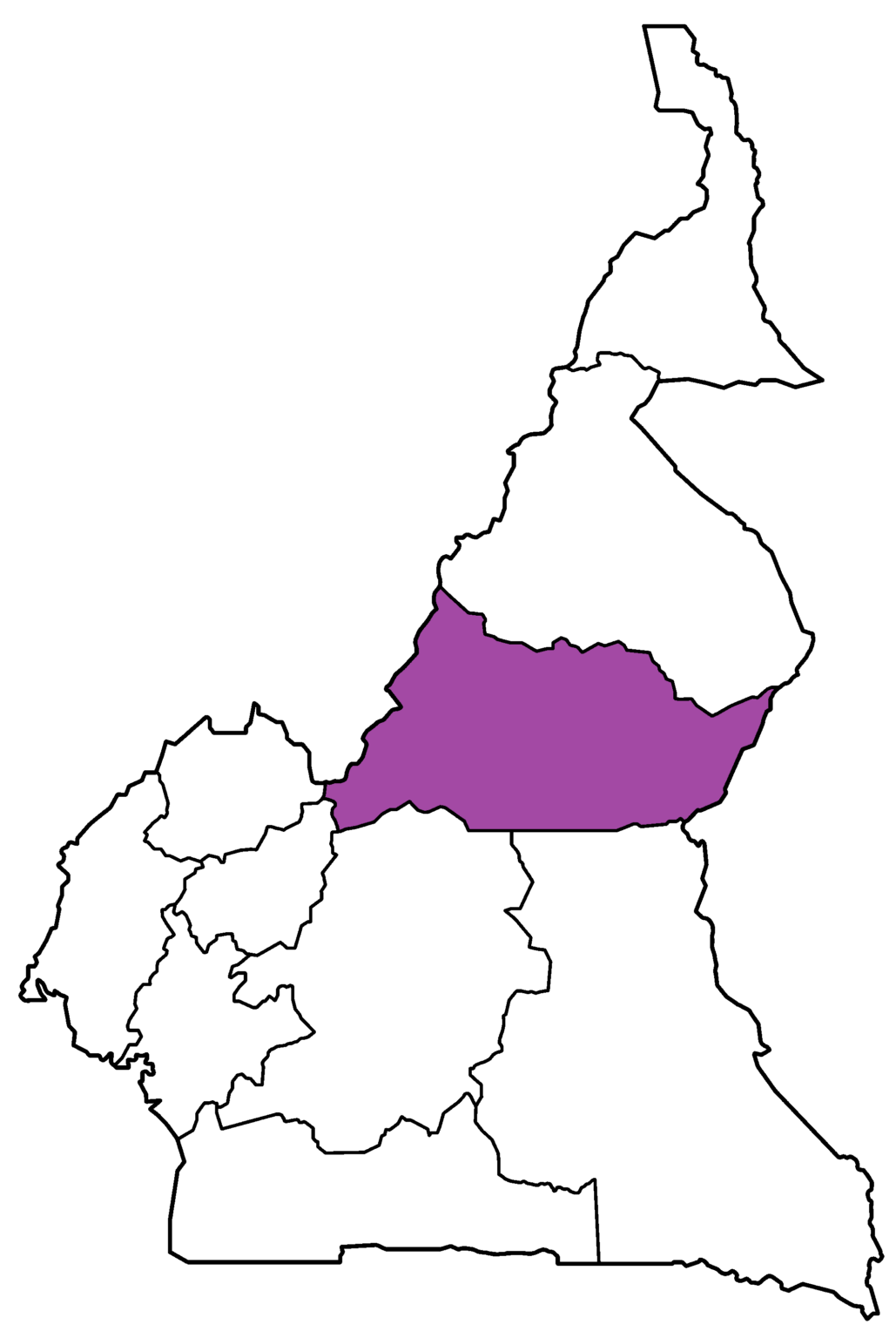 Carte de la région de l Adamaoua