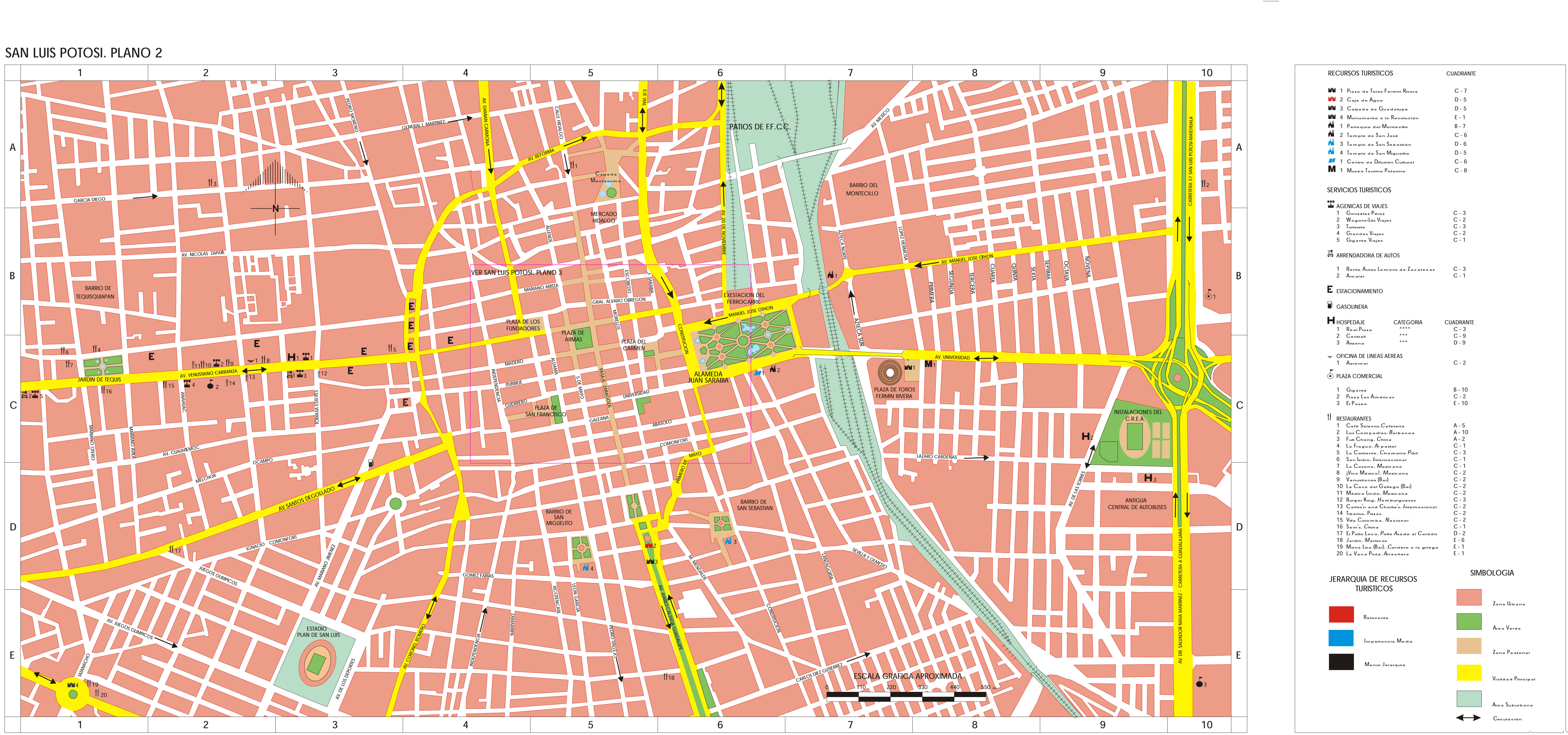 Mapa De San Luis Potosí Tamaño Completo 1988