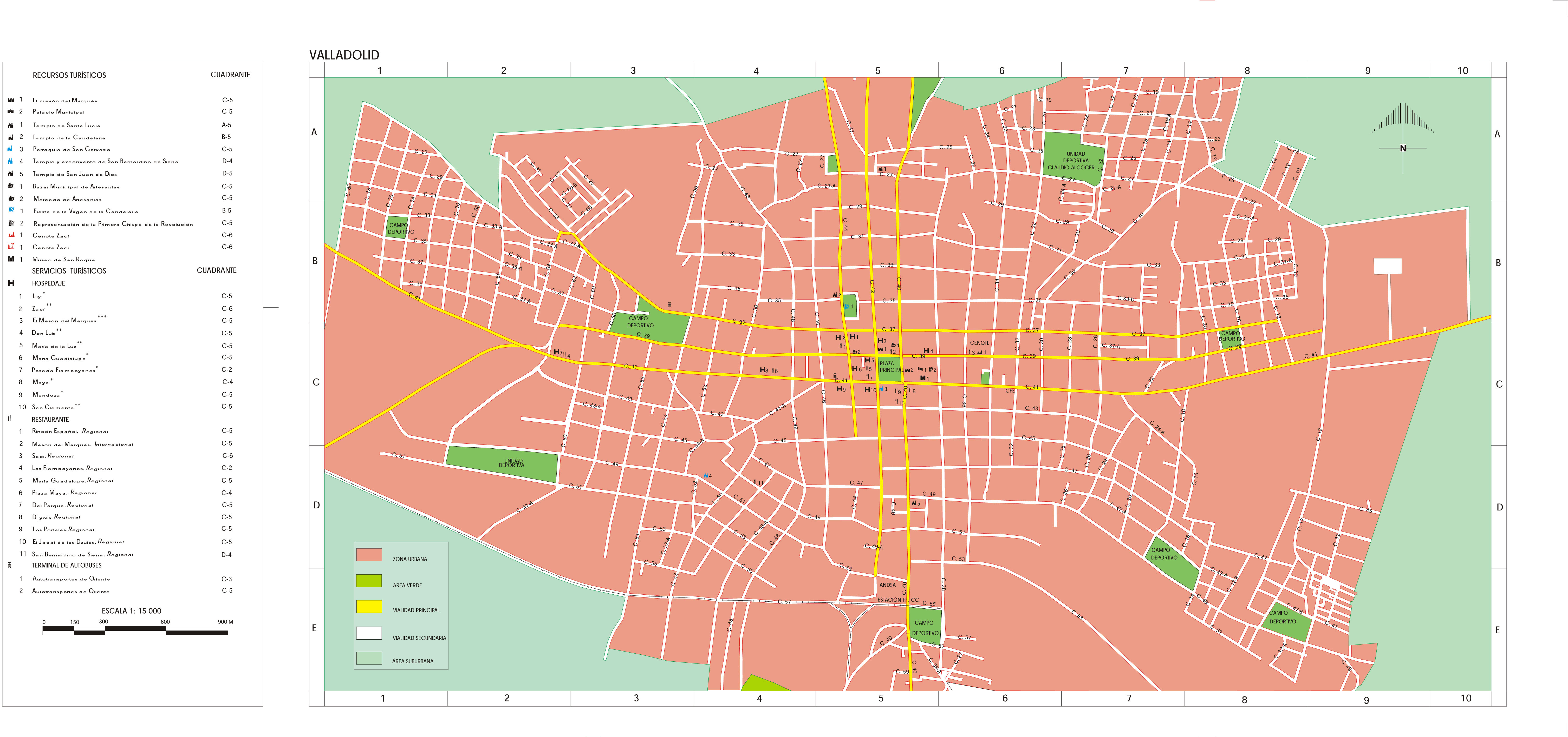 Map Of Valladolid Full Size