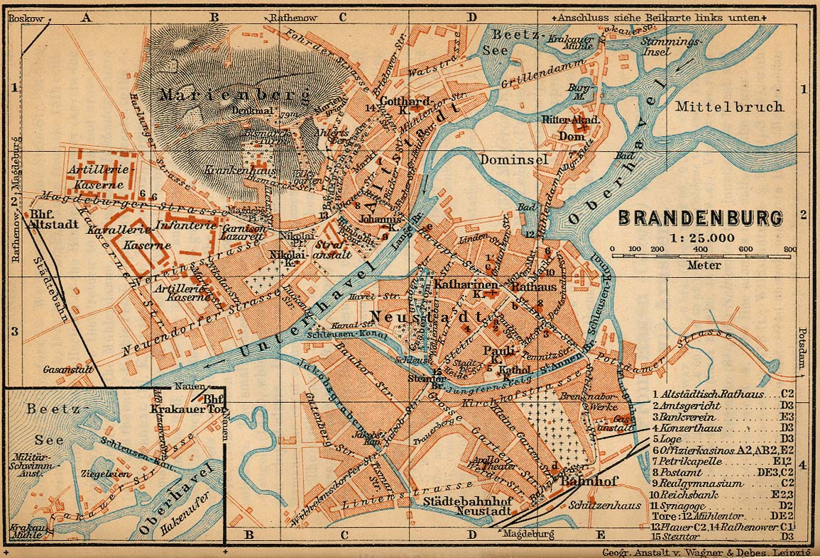 Brandenburg Havel Karte | Kleve Landkarte