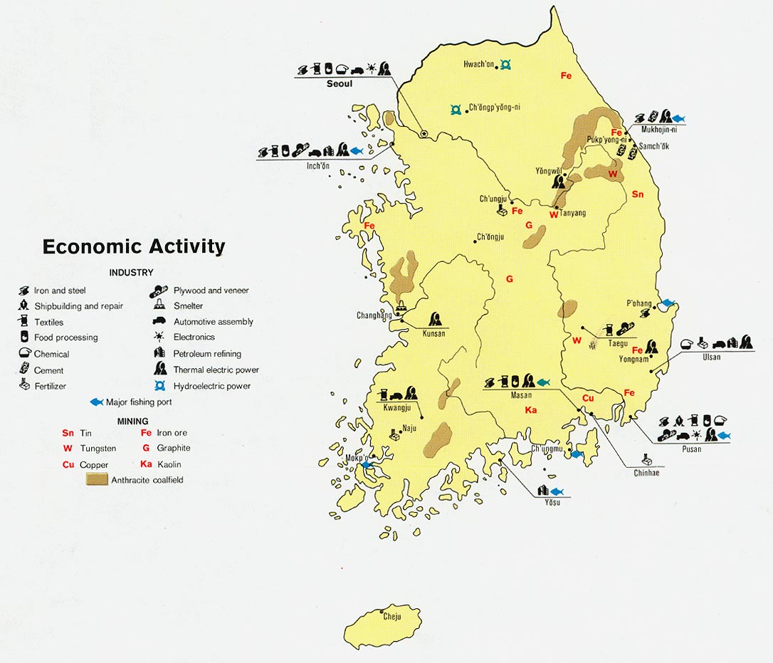 Actividad Económica de Corea del Sur 1973 Tamaño completo Gifex