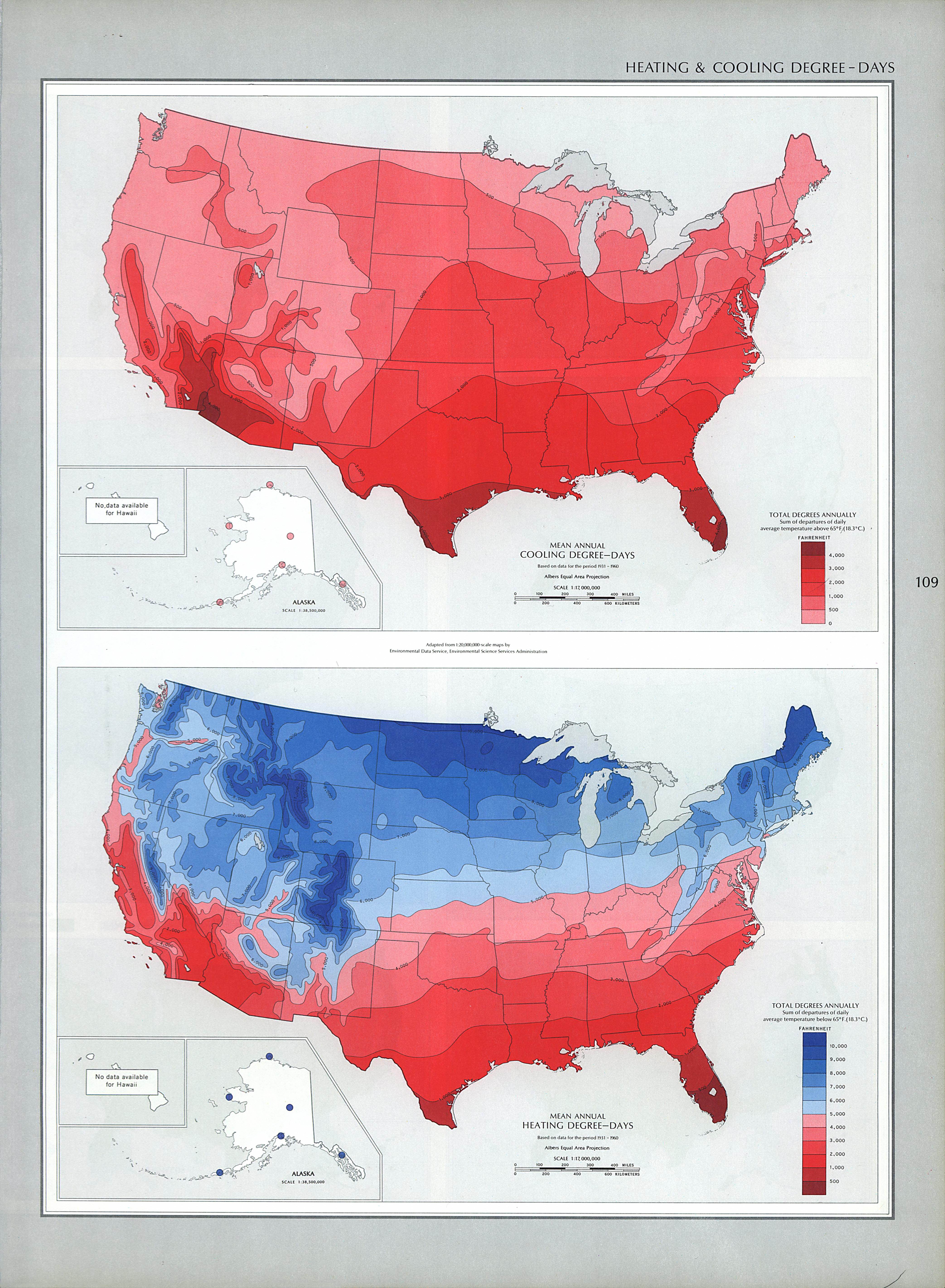 United States Heating and Cooling DegreeDays 1970 Full size