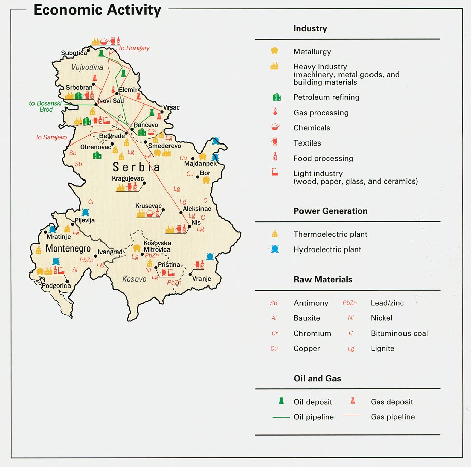 Actividad Económica de Serbia y Montenegro 1993 Tamaño completo Gifex