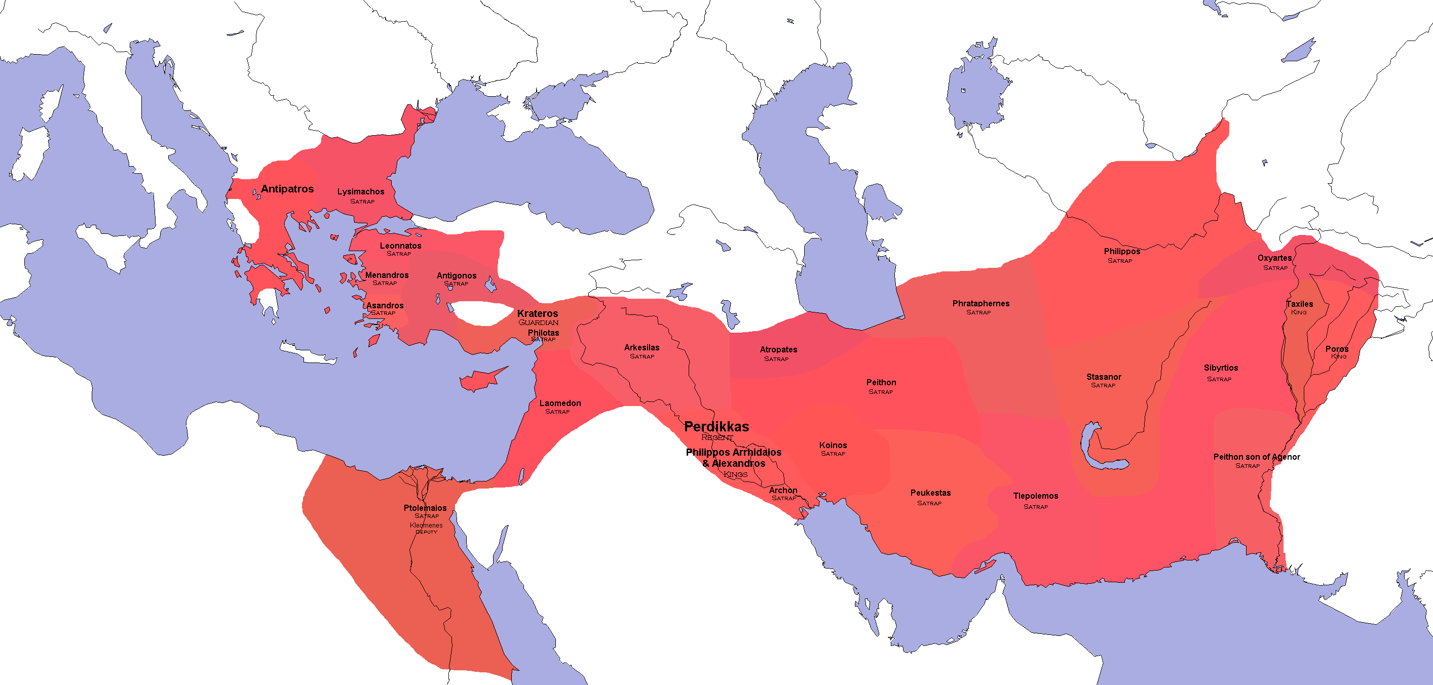 Satrapies In The Macedonian Empire BC Full Size