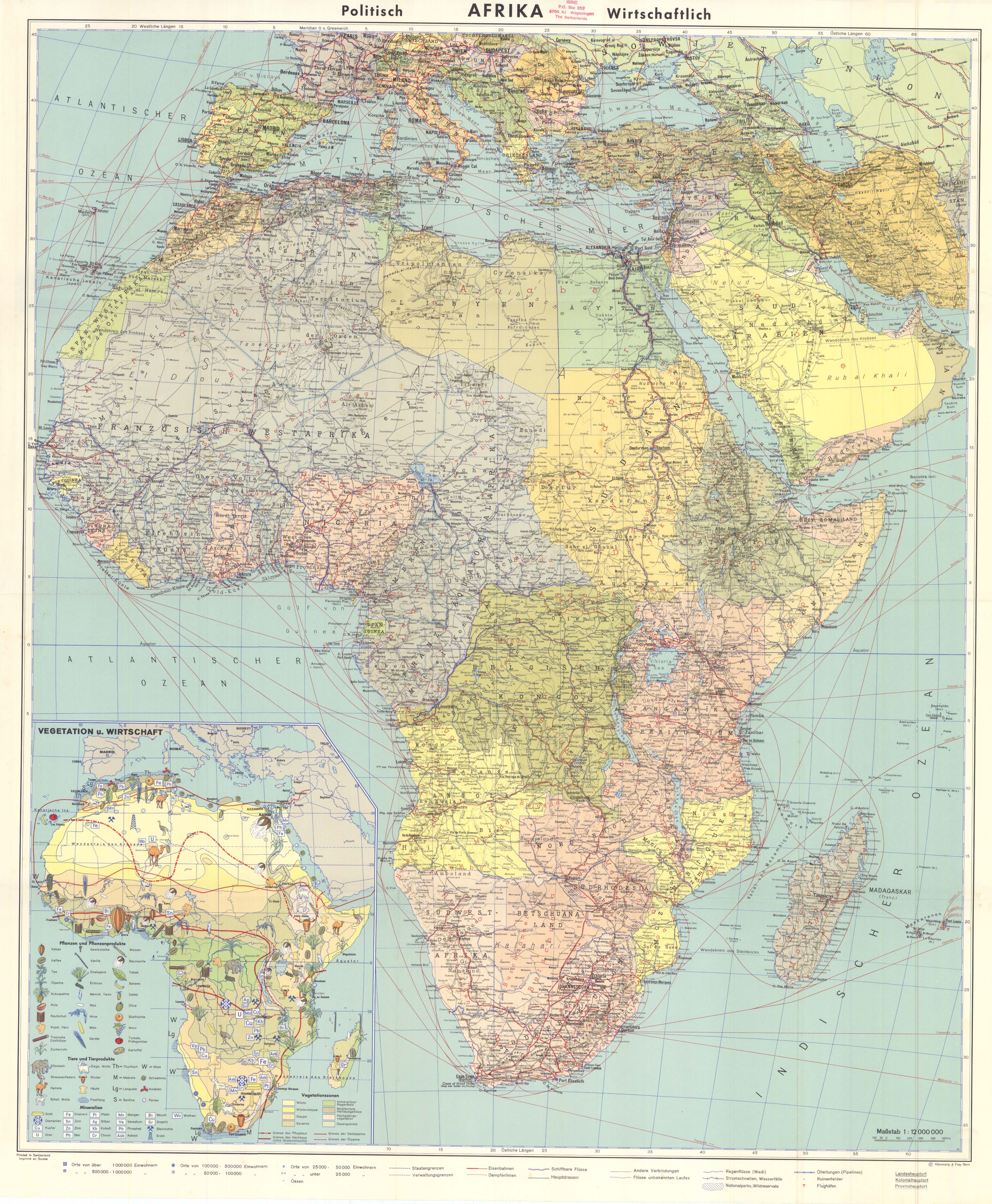 Mapa Pol Tico Y Econ Mico De Frica Tama O Completo