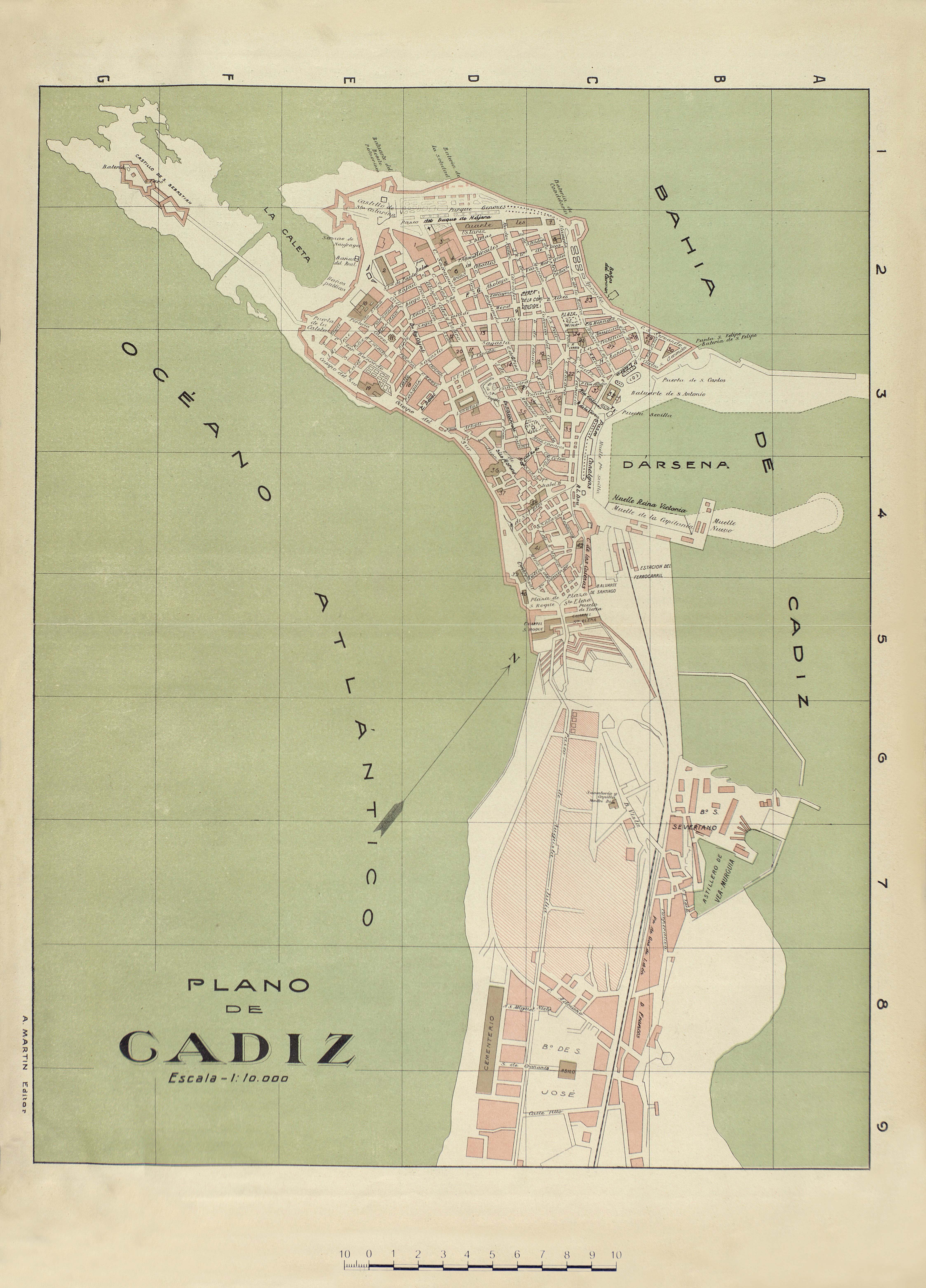 Plano de Cádiz Tamaño completo Gifex