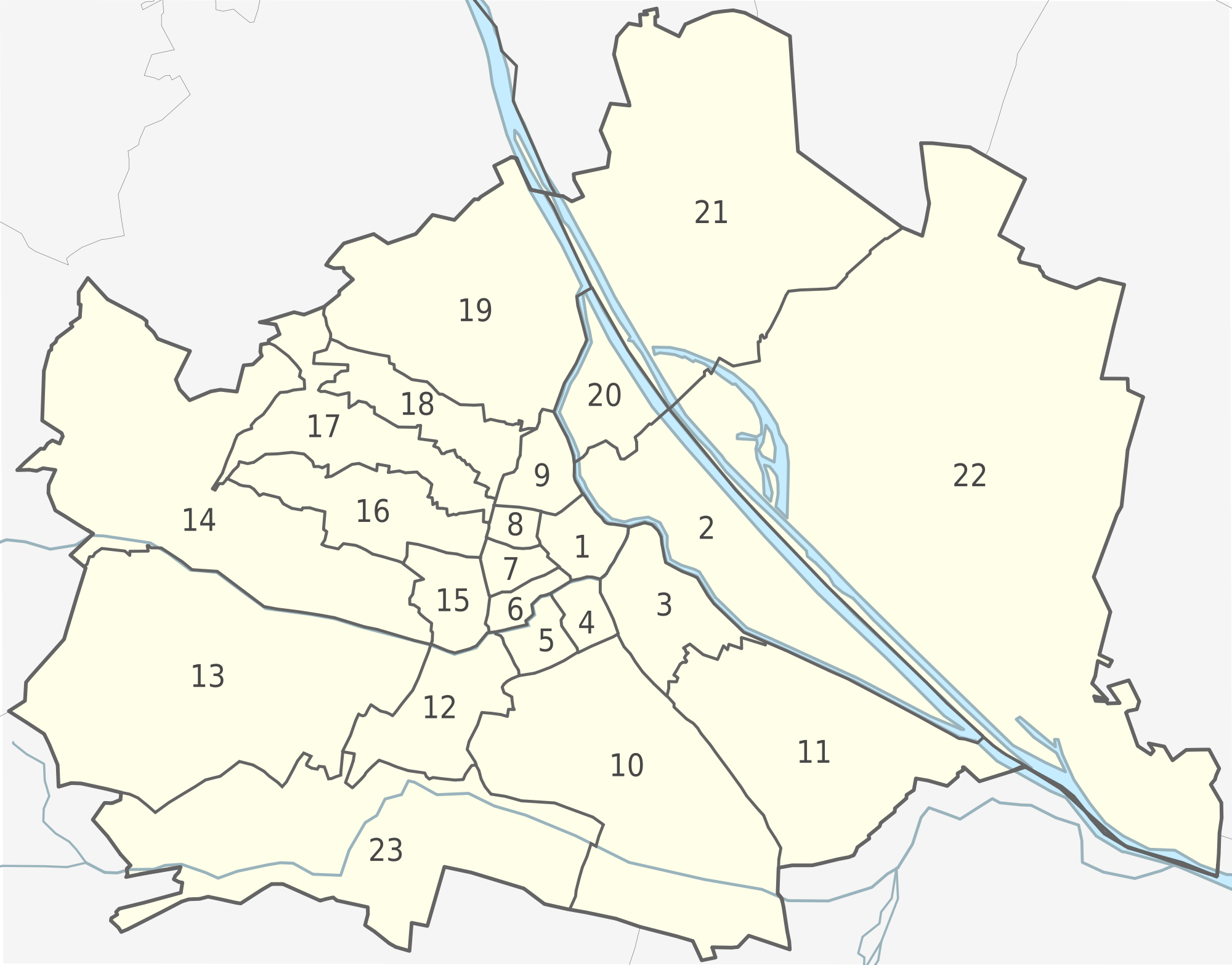 Districts of Vienna 2011 - Full size