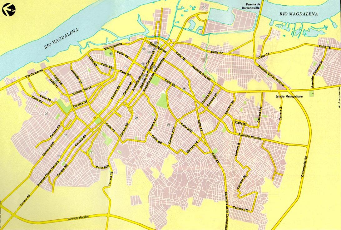 Mapa De Barranquilla Tamaño Completo 5182