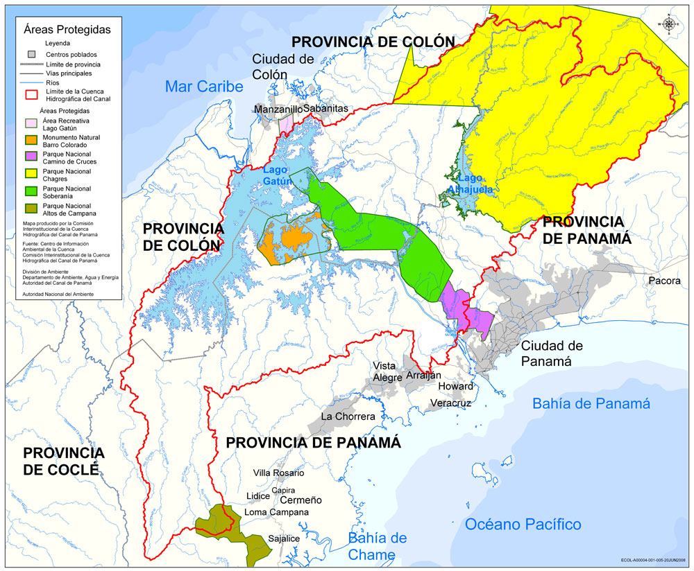 Areas Protegidas De La Cuenca Hidrogr Fica Del Canal De Panam