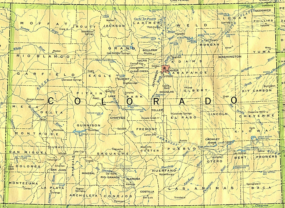 Mapa Pol Tico De Colorado Tama O Completo Gifex