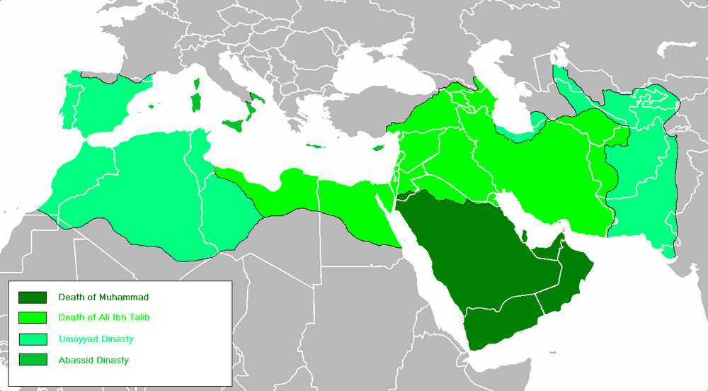 Chronological Map Of The Arab Empire 632 945 Full Size Gifex