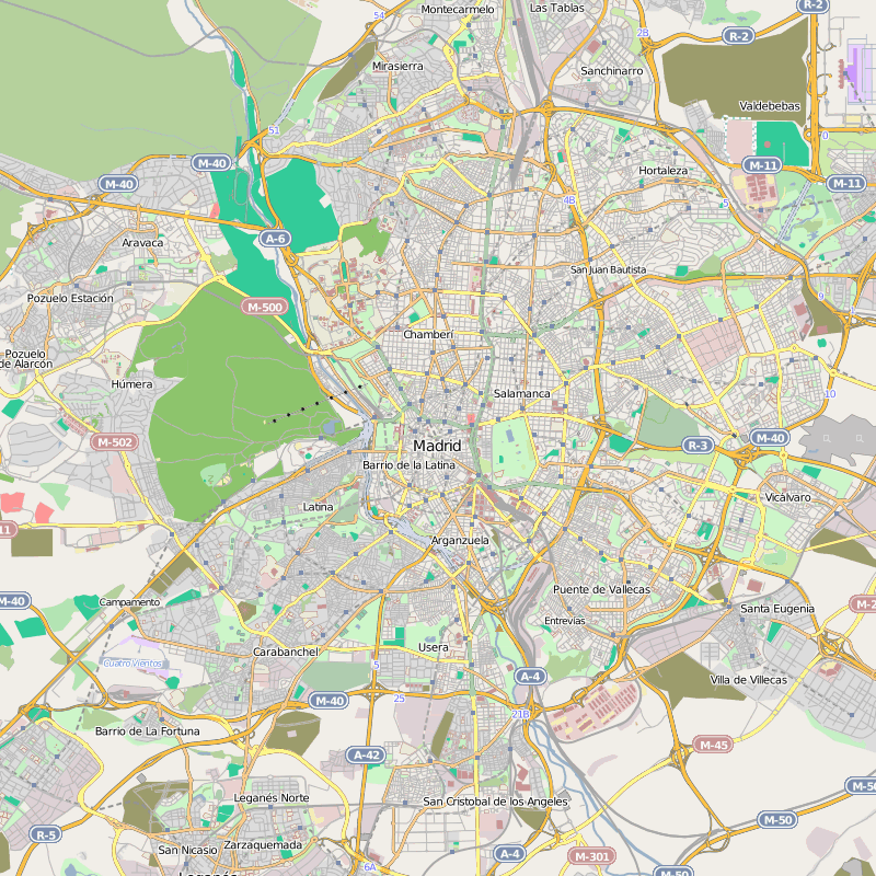 Madrid Road Map Full Size Gifex