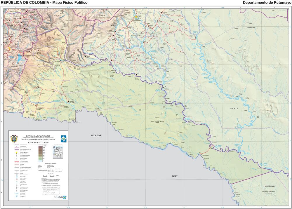 Mapa del Putumayo Tamaño completo Gifex