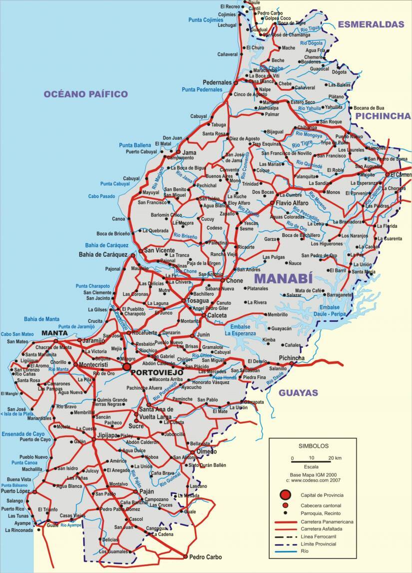 Manabi Ecuador Map