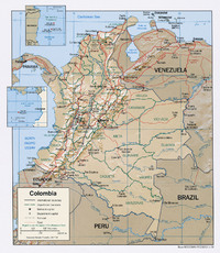 Physical Colombia Map Gifex