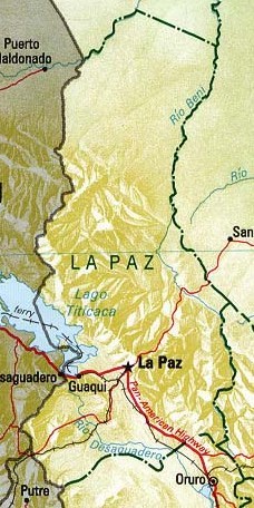 Mapa Del Departamento De La Paz Bolivia Gifex