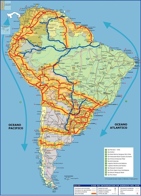 Ejes De Integración En América Del Sur 2006 2707