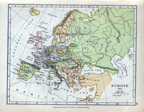 Europe In 1815 After The Congress Of Vienna Gifex