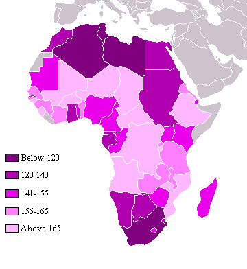 African Countries Human Development Index (HDI) 2004