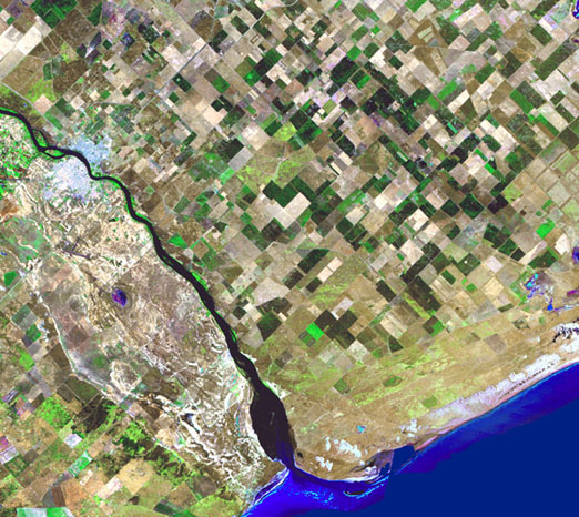 Foto e Imagen Satelite de la Ciudad de Viedma Prov Río Negro Argentina