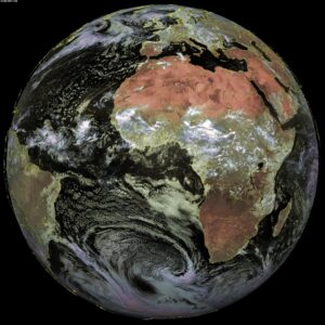 Image satellite de l'Afrique.
