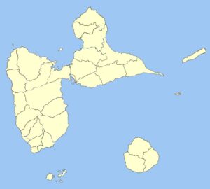 Carte vierge de la Guadeloupe
