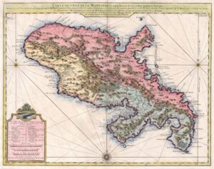 Carte de la Martinique datant de 1742