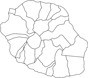 Carte vierge de La Réunion