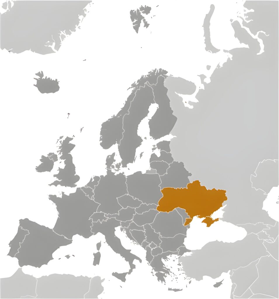 Carte de localisation de l'Ukraine