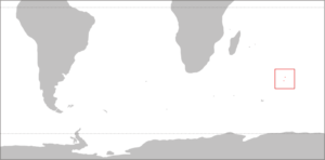 Carte de localisation des îles Saint-Paul et Amsterdam.