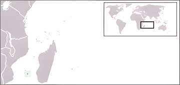 Carte de localisation de l'île Europa.