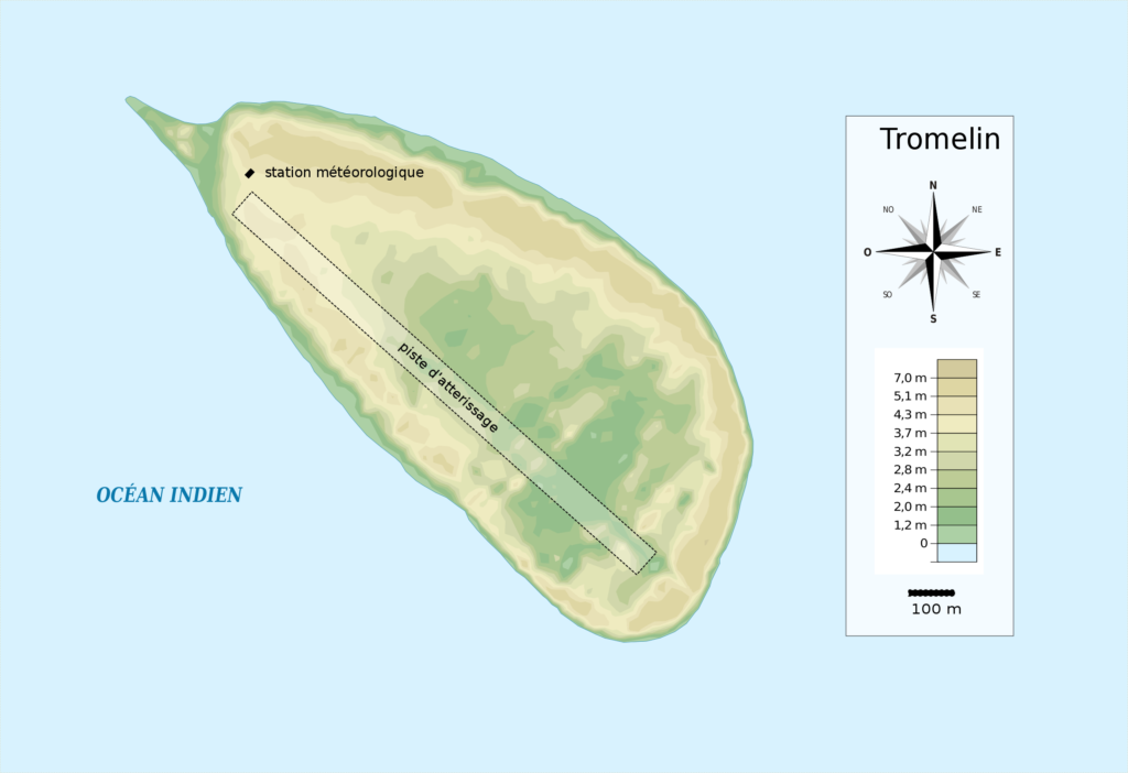 Carte de l'île Tromelin.