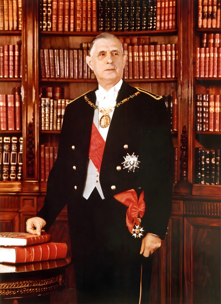 Portrait officiel de Charles de Gaulle.