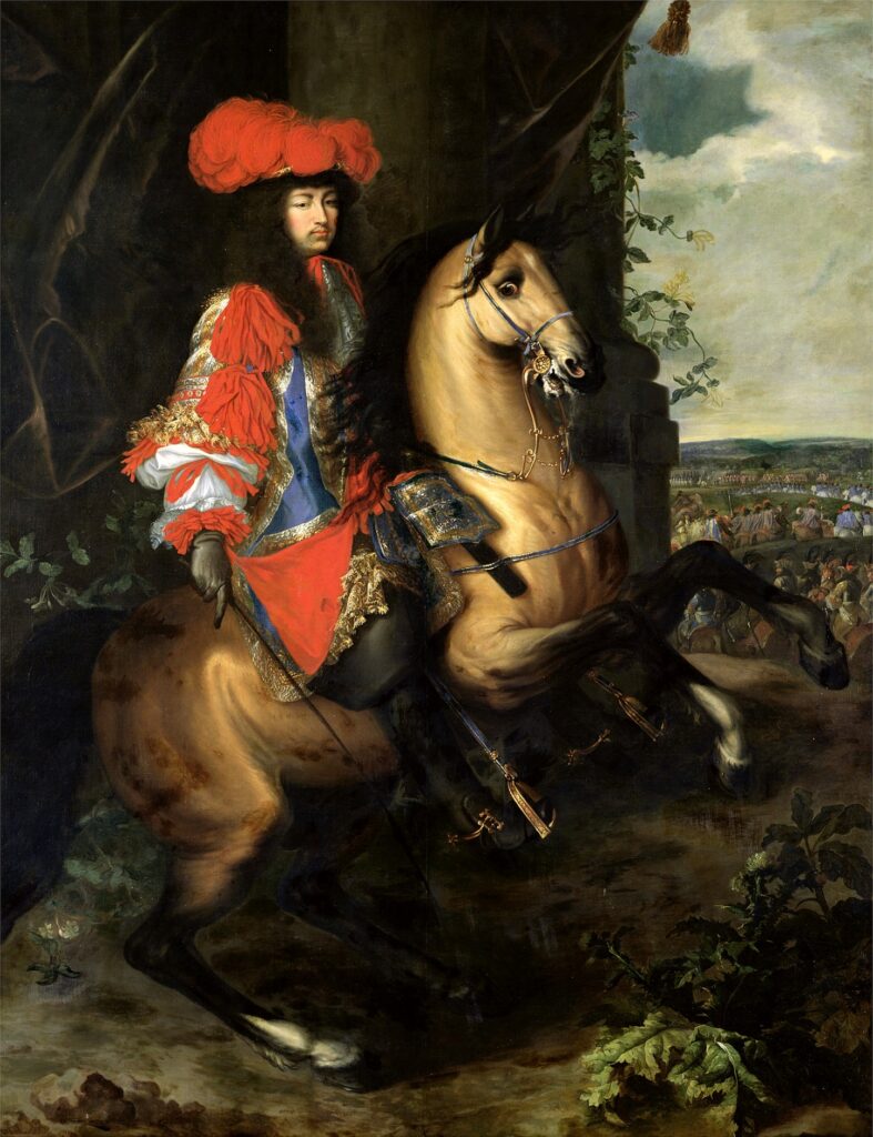 Portrait équestre de Louis XIV, 17e siècle.