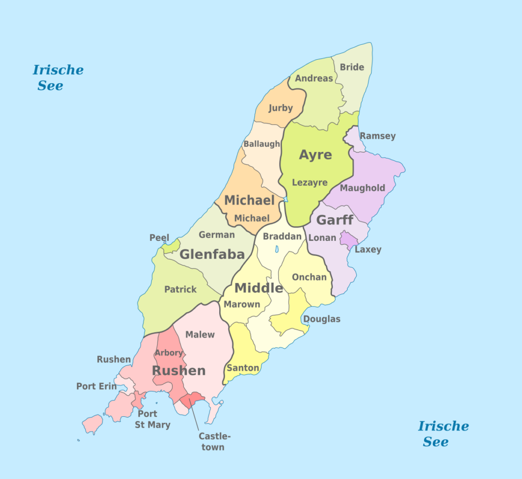 Carte de l’île de Man