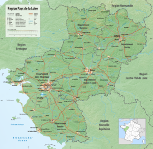 Carte des Pays de la Loire