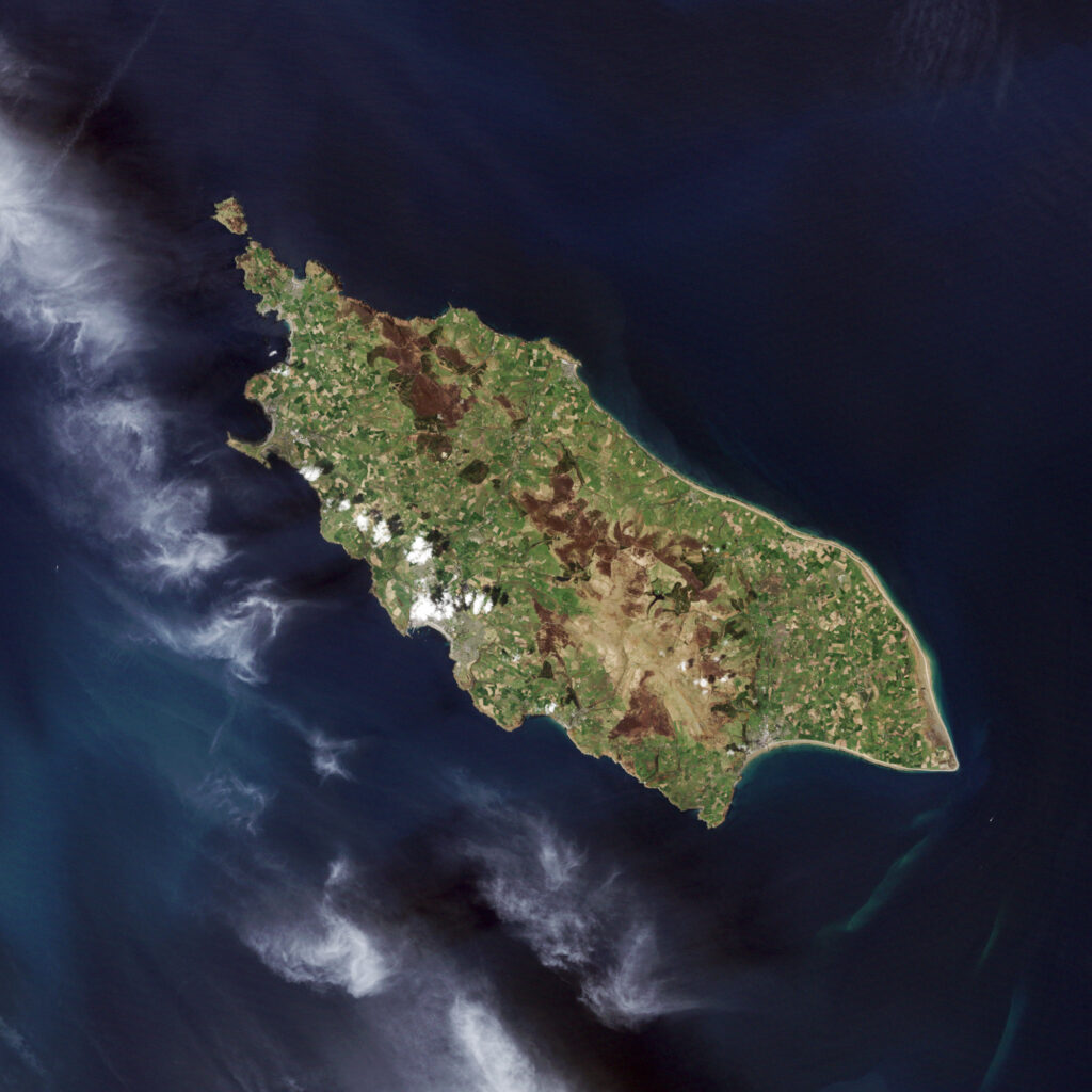 Photo satellite de l'île de Man