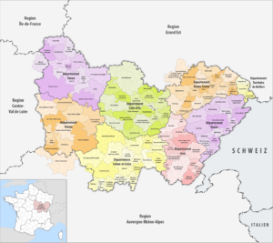 Principales villes et communes de Bourgogne-Franche-Comté