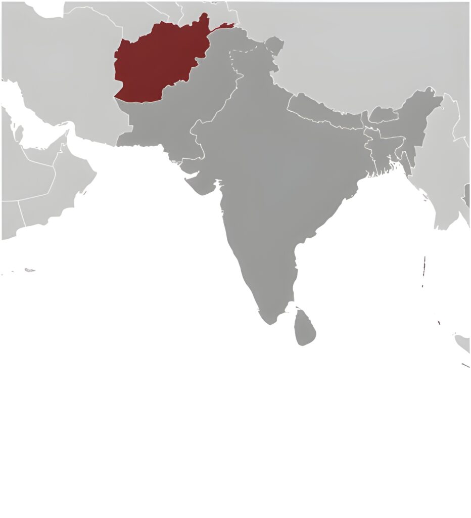 Carte de localisation de l'Afghanistan
