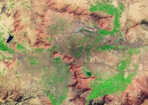 Image satellite de Kaboul en Afghanistan
