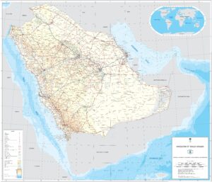 Carte d’Arabie saoudite