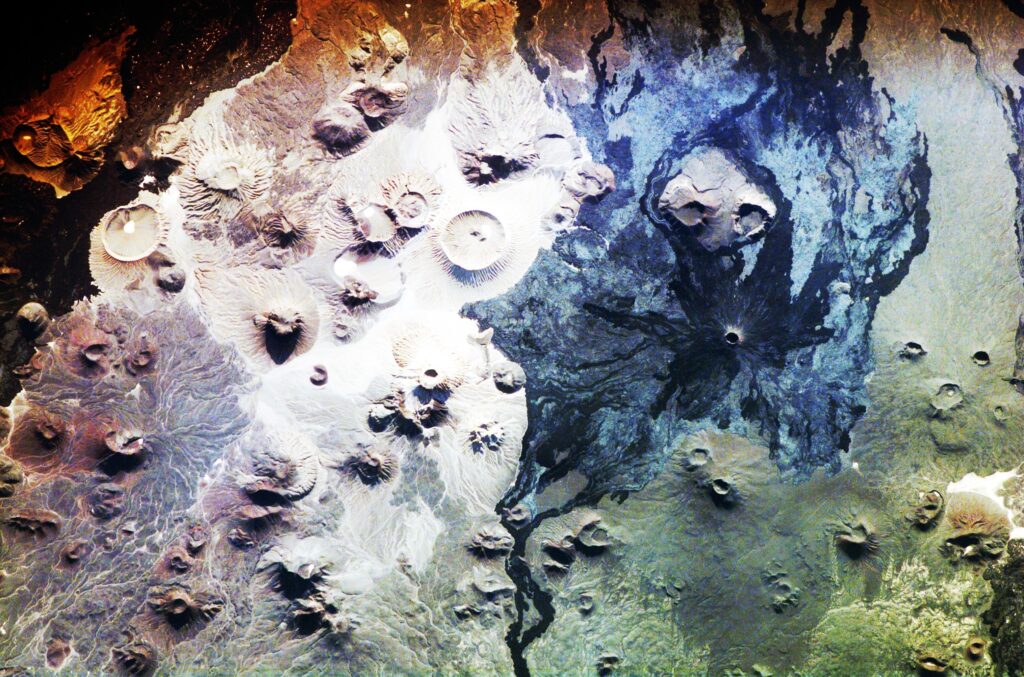 Image satellite du champ volcanique Harrat Khaybar.