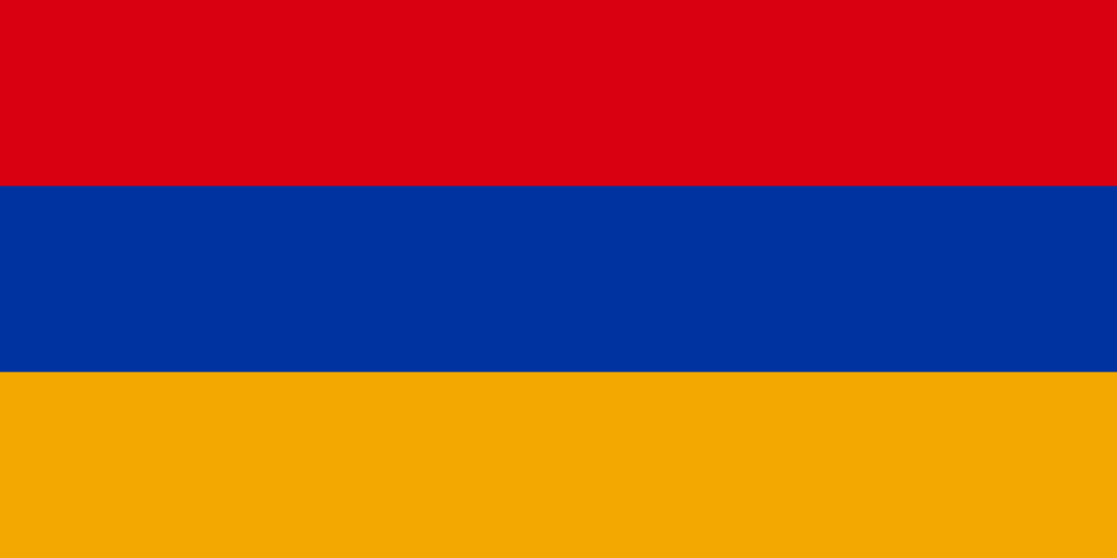 Le drapeau de l'Arménie